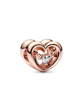 FINAL SALE - Radiant Heart & Floating Stone Charm