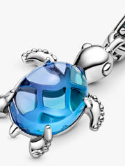 Murano Glass Sea Turtle Dangle Charm