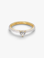 White Chakra Heart Ring
