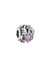 Openwork Purple Daisy Charm