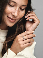 Alternating Sparkling Band Ring